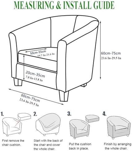 XINGYUEXUAN 2 Piece Stretch Armchair Slipcover