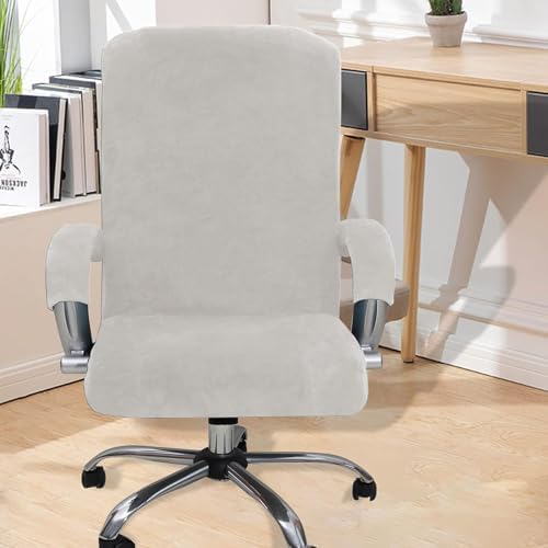 GUYIRT Velvet Office Chair Cover Burgundy Large
