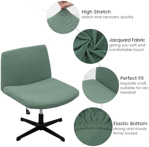 MIFXIN Armless Office Chair Slipcover Cover