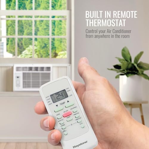 Keystone 6000 BTU Window Air Conditioner Dehumidifier with Smart Remote Control