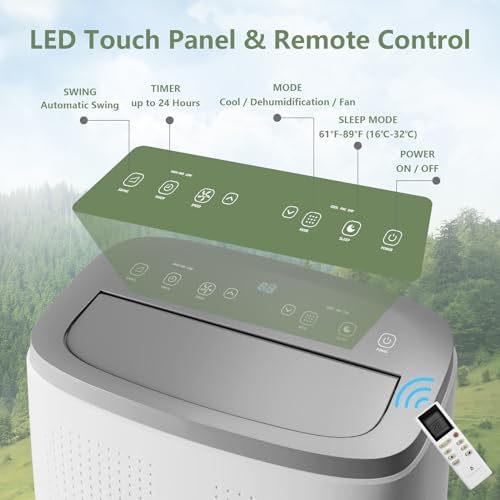 14000BTU Portable AC for Room Cooling up to 750 Sq Ft