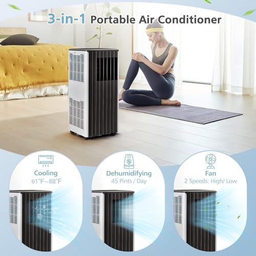 DORTALA 8000 BTU Portable AC with Dehumidifier