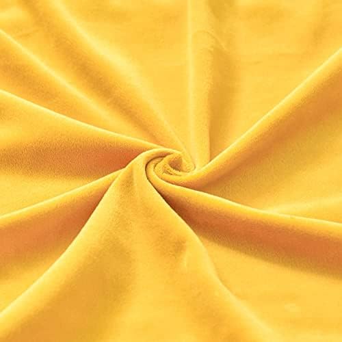 Jian Ya Na Velvet Armless Chair Cover Yellow