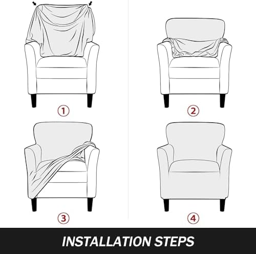 PENDEJATO Stretch Armchair Slipcover White