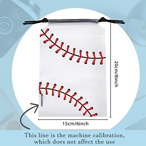 Flutesan 50 Pack 6x8 Inch Drawstring Baseball Bags
