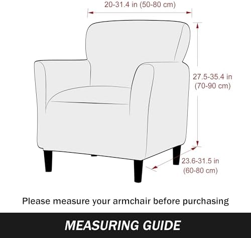 PENDEJATO Stretch Armchair Slipcover White