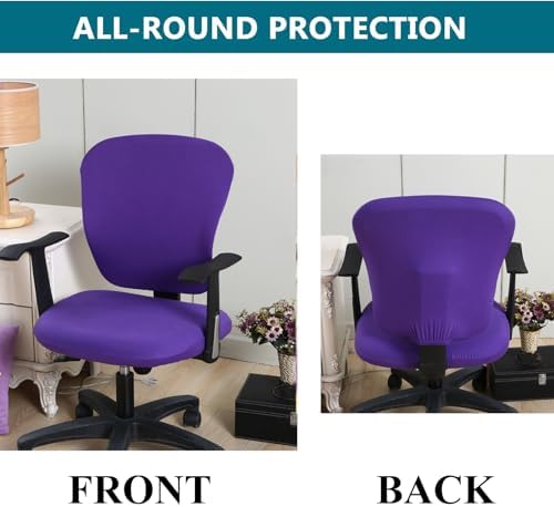 SHILINTONG Office Chair Cover 2 Piece Universal Jacquard Slipcover