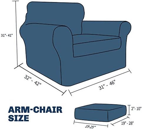 JIVINER 2 Pieces Armchair Covers with Cushion for Pet Protection