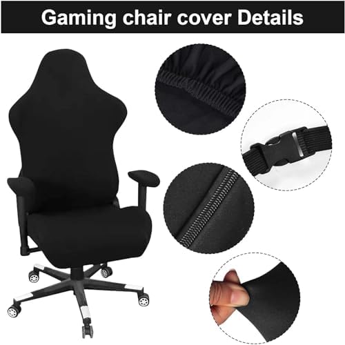 Master Pink Gaming Chair Cover Set 4pc With Armrest Back Seat
