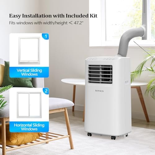 ROVSUN 8000 BTU Portable AC with Remote 3-in-1 Unit