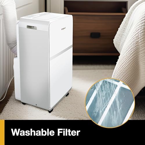 Whirlpool 8000 BTU Portable Air Conditioner with Dehumidifier White