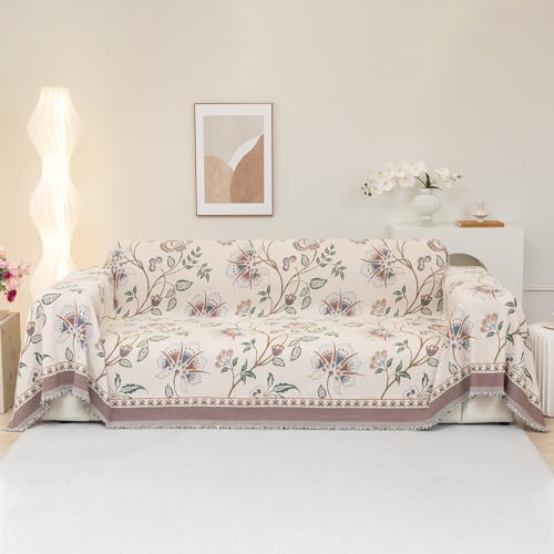 HANDONTIME French Floral Sofa Cover for Dogs