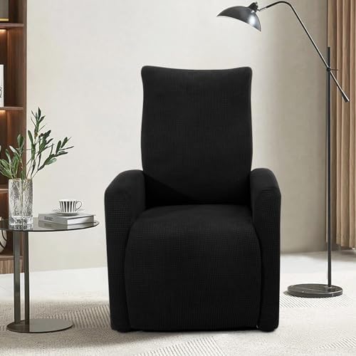 SearchI Recliner Chair Cover 4 Piece Set Black