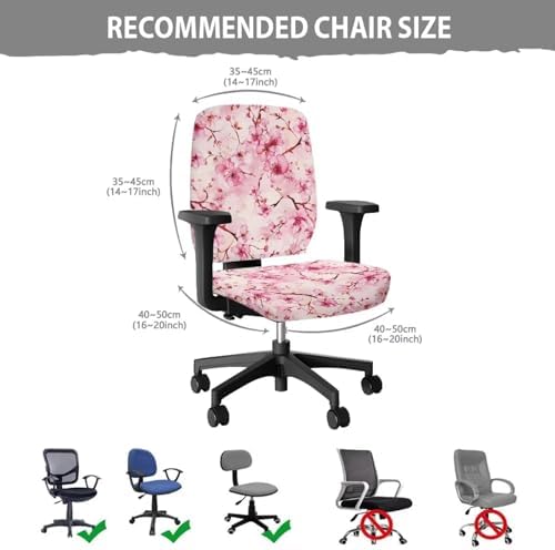 Cherry Blossom Office Chair Cover for Universal Fit