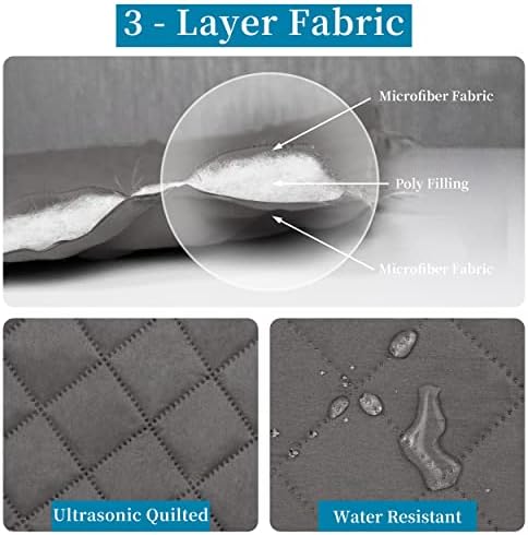 Easy-Going Quilted Microfiber Chair Cover with Memory Foam Cushion