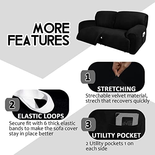 ULTICOR Extra Wide 75-100 Reclining 2 Seater Sofa Slipcover