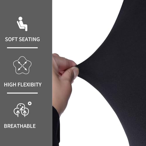 3 Piece Office Chair Covers Set Black