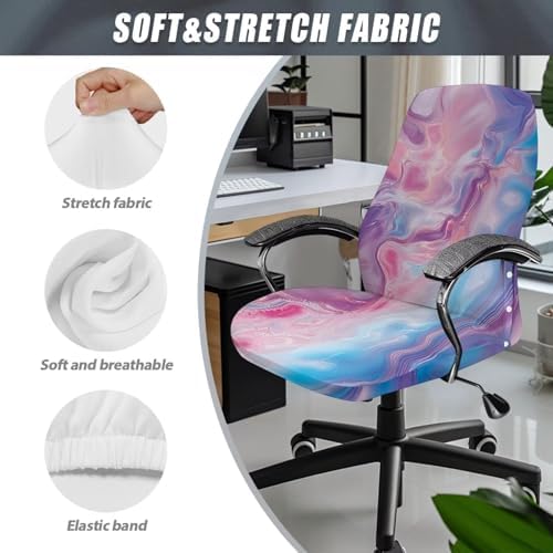 Wanyint Mabrle Pink Blue Office Chair Cover