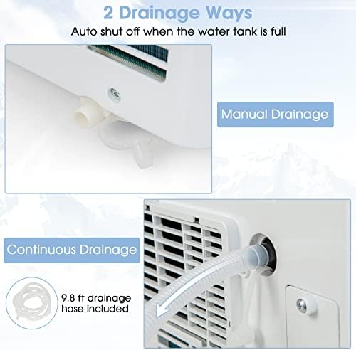 COSTWAY 8000 BTU Portable AC with Dehumidifier and Fan