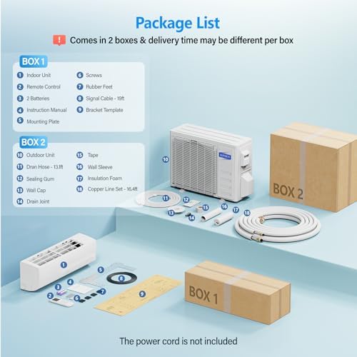 ROVSUN 18000 BTU Mini Split AC Heater with Inverter and Remote Control