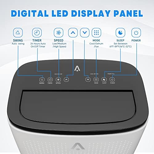 3-In-1 Smart Portable AC with 14000 BTU Cooling