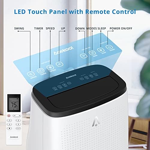 Acekool 14000 BTU Portable AC Unit with 3-in-1 Function