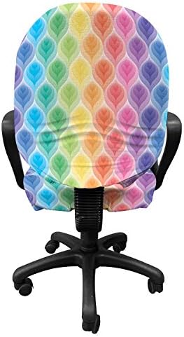 Ambesonne Geometric Office Chair Slipcover Set