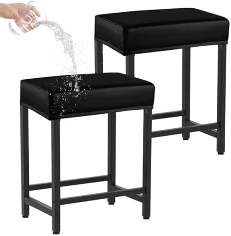 Levoberg Black Rectangular Bar Stool Cover