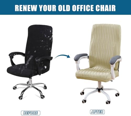 Doottoo Office Chair Covers with Zipper Beige