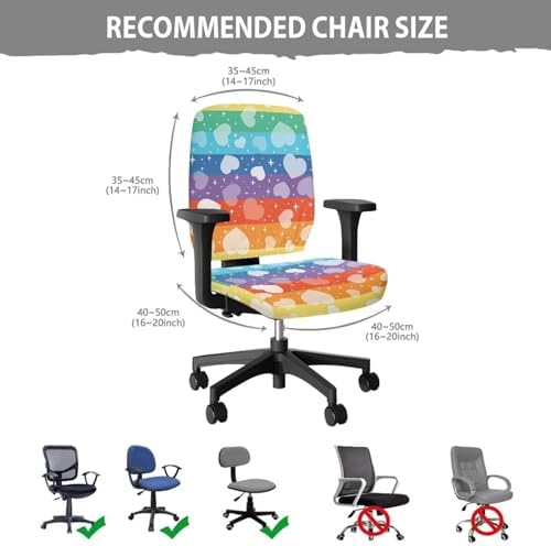 Flashideas Rainbow Love Office Chair Cover