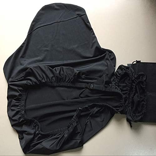Office Computer Game Chair Cover with Zipper - Black