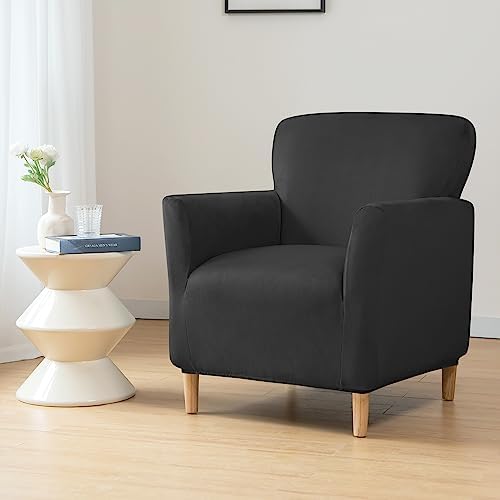 HFCNMY Banquet Armchair Slipcover Black Velvet