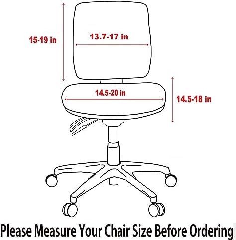Deisy Dee Computer Office Chair Covers Yellow Stretch Rotating Slipcovers