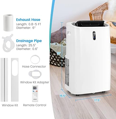 KOTEK WiFi Enabled Portable Air Conditioner with Heat 14000 BTU