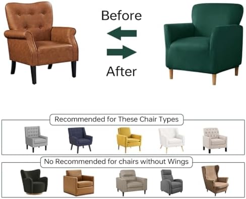 Stretch Velvet Chair Covers with Arms for Banquet Chairs