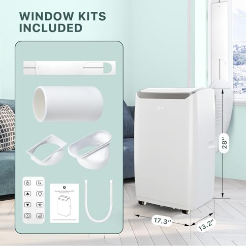 Jojoka 12000 BTU Portable AC Unit with Dehumidifier and Fan