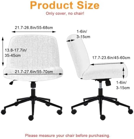Bifaunvogel Armless Desk Chair Slipcovers Green 1 Pack