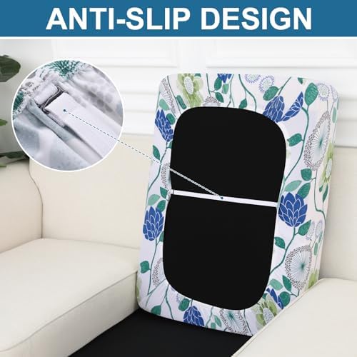 Smiry Printed Couch Cushion Covers 3 Pack Light Green