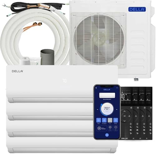 Della 36K BTU 4 Zone Mini Split Air Conditioner with Heat Pump