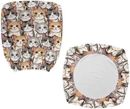 Wanzuoeng Cute Cat Print Armchair Slipcover 2 Piece