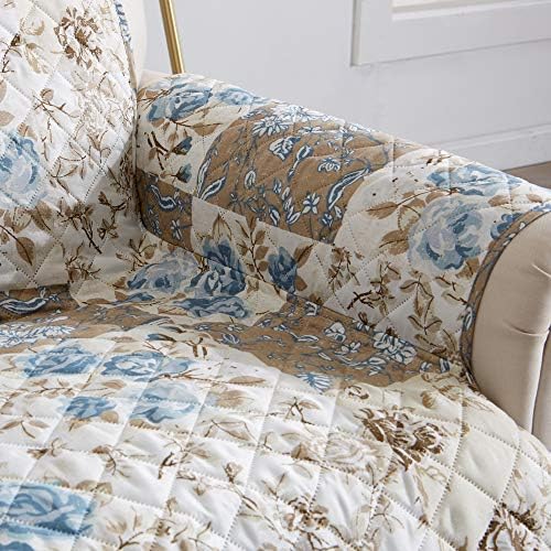 Great Bay Home Reversible Floral Patchwork Sofa Protector