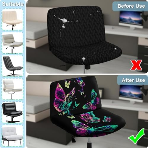 Criss Cross Chair Cover for Mid-Back Office Chairs