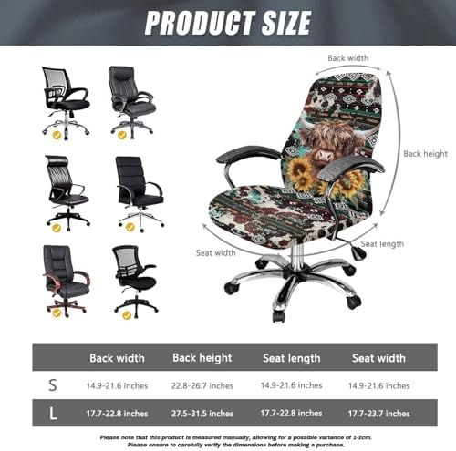 Garucesta Aztec Sunflower Office Chair Cover