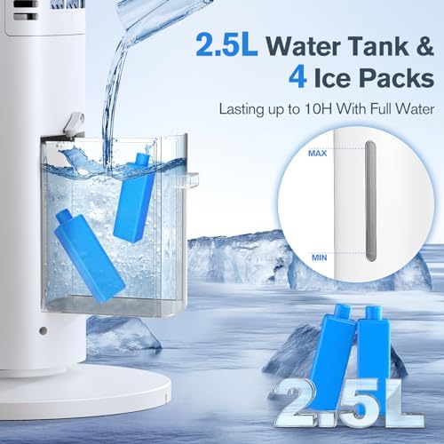3-in-1 Portable Air Cooler Tower Fan with Remote Control
