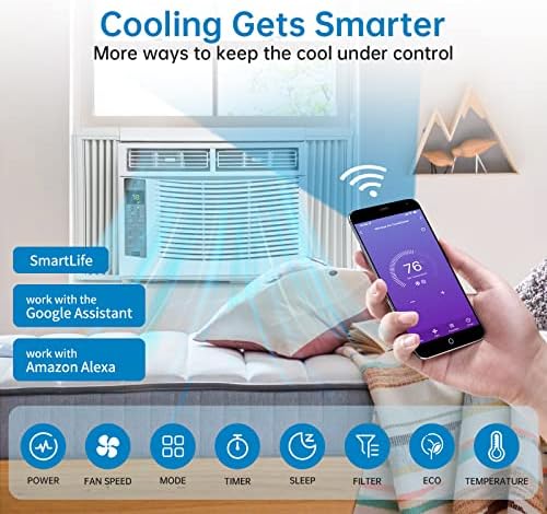 GAOMON 6000 BTU Window Air Conditioner with Remote and App Control