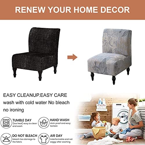 Eco-Ancheng Armless Chair Slipcover - Removable and Washable