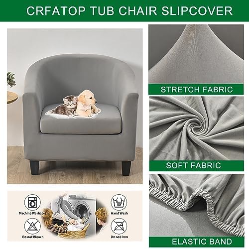 CRFATOP 2-Piece Club Chair Slipcover with Floral Pattern