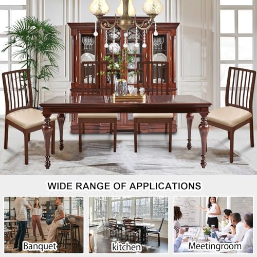 HAOYONG Waterproof Chair Seat Covers Set of 6 for Dining Room