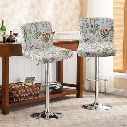 Levoberg Bar Stool Set of 2 with Slipcovers