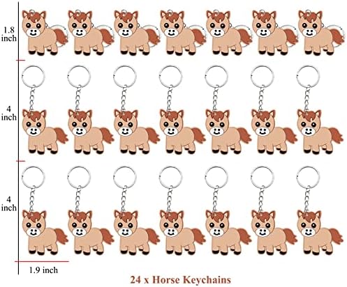 24 Pack Pony Keyring Pack for Party Favors